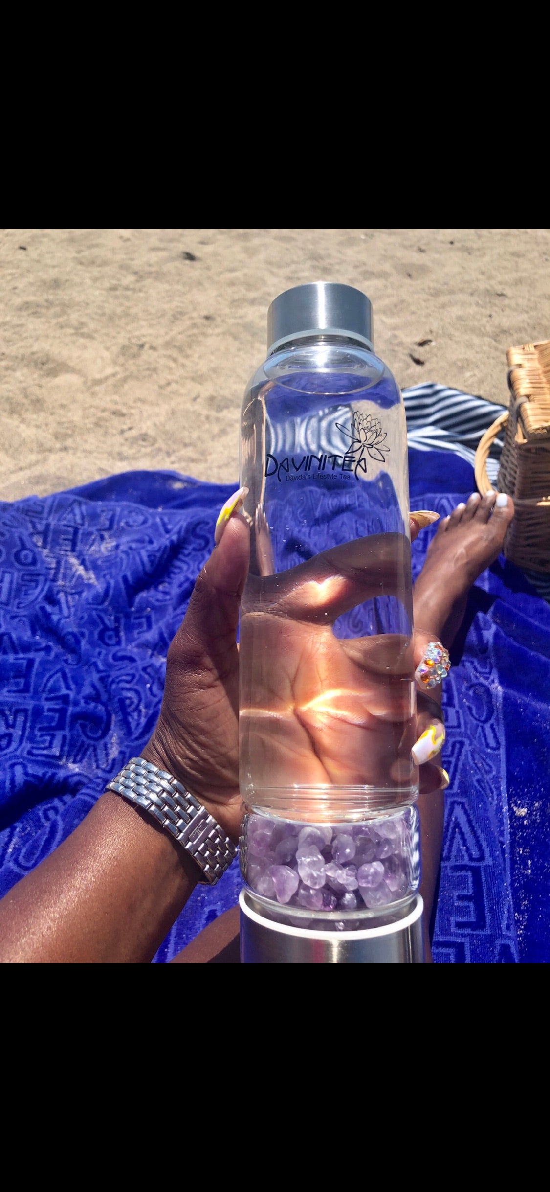 Davinitea Gemstone Water Bottle