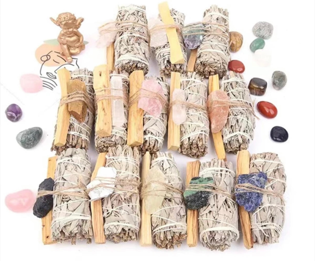 Sage, Palo Santo & Crystal Bundle