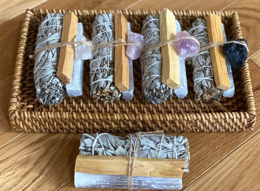Sage, Palo Santo & Crystal Bundle