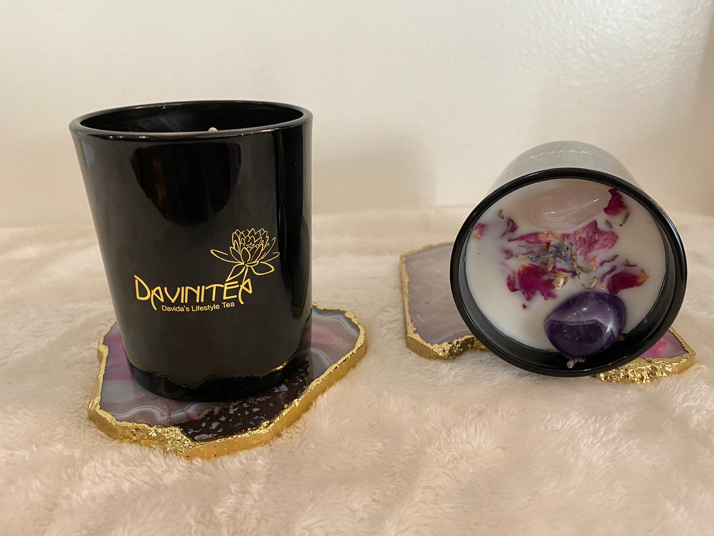 Davinitea Floral Crystal Candle