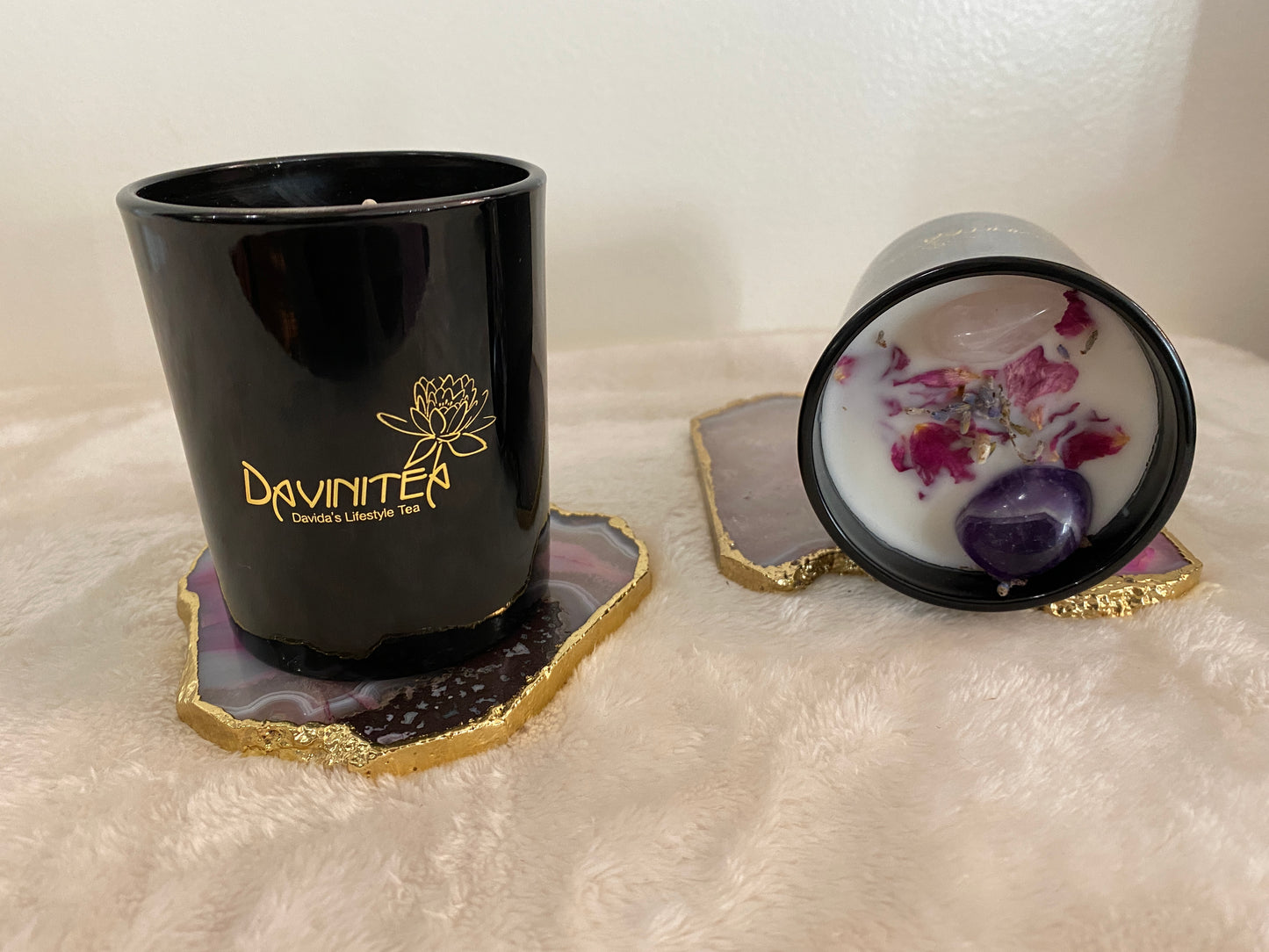 Davinitea Floral Crystal Candle